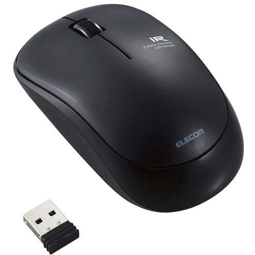 ELECOM IRマウス ENELOシリーズ 無線 3ボタン 省電力 静音ボタン 抗菌 ブラック M-IR07DRSKBK