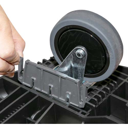 TRUSCO 樹脂台車 カルティオ 780X490 折畳 ブルー スチールストッパー付 MPK780-B-SS