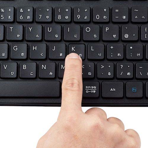 ELECOM Bluetoothフルキーボード 薄型 メンブレン式 抗菌 マルチペアリング対応 ブラック TK-FBM120KBK