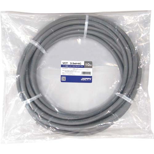 JAPPY キャブタイヤケーブル VCT 3.5SQX 4C 10M JP