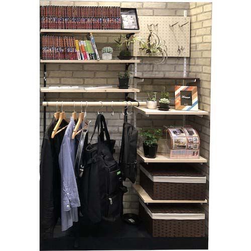 WAKI ピラシェル棚柱 WPS014 シチュウ600 シロ