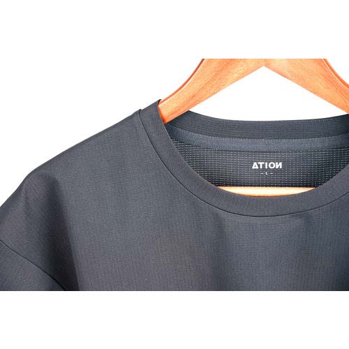 カジメイク 8757 AIR FEEL TECH 長袖クルー ベージュ L 8757-04-L