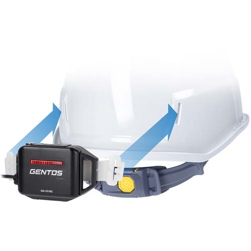 GENTOS ヘルメット GRITAIR+ 溝有 ヘッドライト取付可能 飛来・落下物用 黒 GH02VA-BK