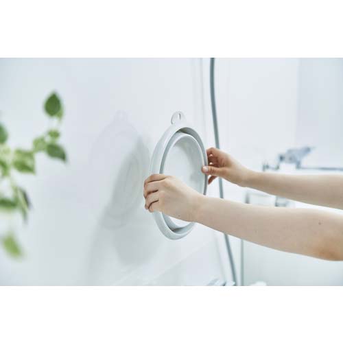 伊勢藤 おりたためる湯おけマグネット付 グレー I-637-GY