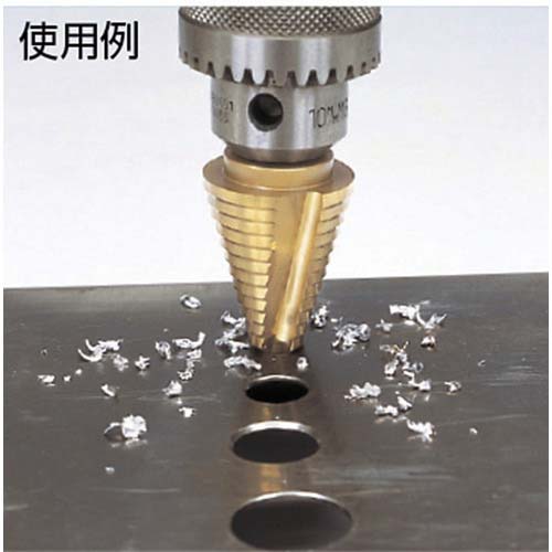 TRUSCO 六角軸ステップドリル 2枚刃チタンコーティング 4〜18mm NMS-18GA