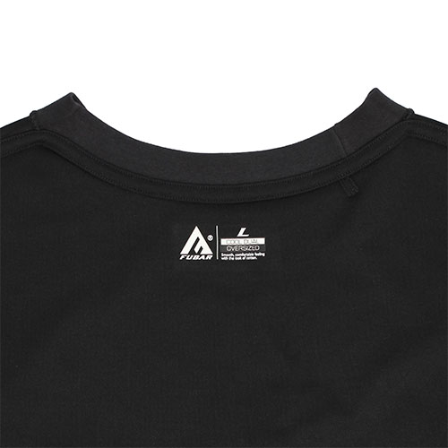 おたふく手袋 FUBAR オーバーサイズ5分袖 クールTシャツ 11.ブラックL FB-700