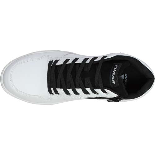 おたふく フーバー ワークシューズ ミドルカット サイドファスナー ホワイト 25.0 FB-841