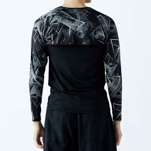 おたふく BT 冷感パワーストレッチ シュラグ(一体型アームカバー) 84.カモフラ×ブラック S JW-636