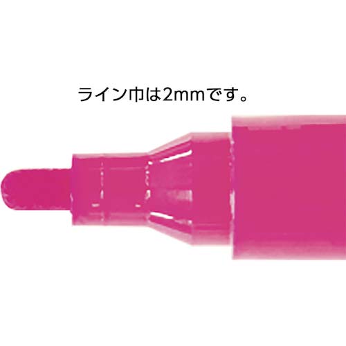 シンワ 工事用ペイントマーカー 中字 丸芯 蛍光ピンク 78419の通販