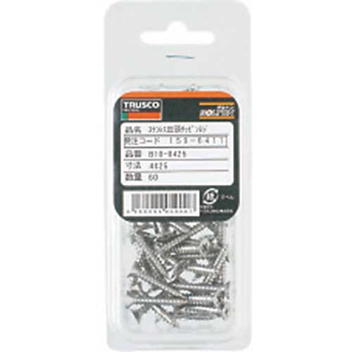 TRUSCO 皿頭タッピングねじ 1種A ステンレス M5×40 22本入 B10-0540