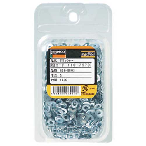 TRUSCO 平ワッシャー JIS ユニクロ M12小形 65個入 B26-1222