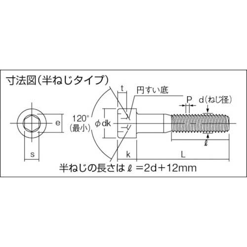 TRUSCO 六角穴付ボルト ユニクロ 半ネジ M6×75 11本入 /キャップボルト(CAP) B62-0675