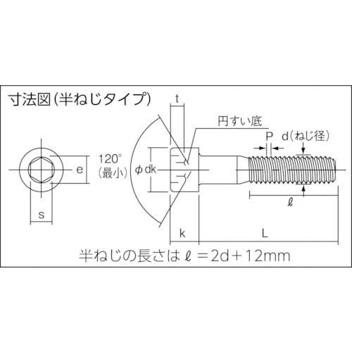 コノエ 六角穴付ボルト半ねじ M8x40(100本入) CS-0840