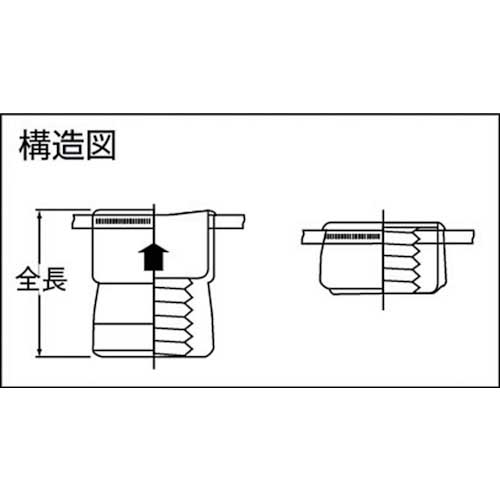 TRUSCO インサートナット M6X1.0 下穴9.6 5個入パック (スチールSUM23L) T-INS-610
