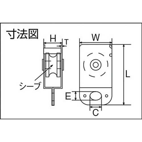 TRUSCO スライド滑車 ステンレス製 車径20mm (1個=1袋) TSC-20