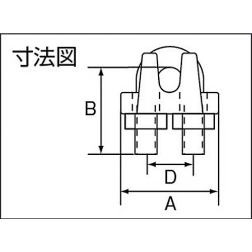 TRUSCO ワイヤークリップ ステンレス製 4mm用 (2個入) TWC-4