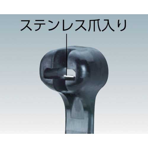 PANDUIT ステンレス爪ロック式ナイロン結束バンド ナチュラル 幅2.4mm 長さ102mm 100本入り BT1M-C