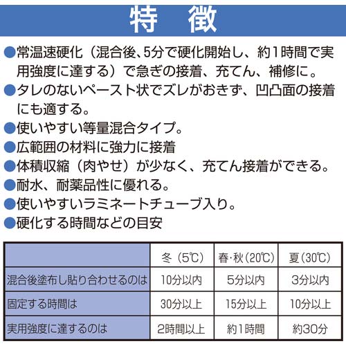 セメダイン ハイクイック 500gセット (灰色)(5分硬化型) CA-290