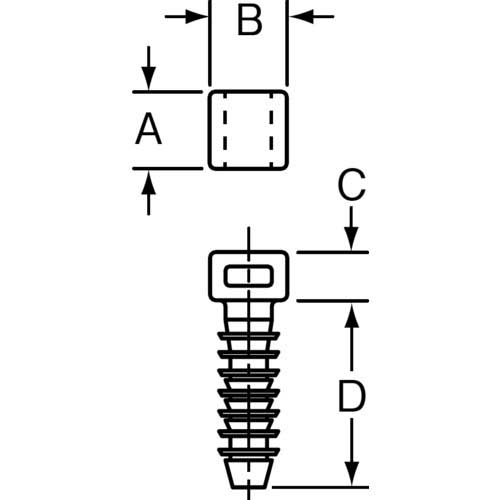 PANDUIT コンクリート用押し込み型固定具 (100個入) MPMS19-C0