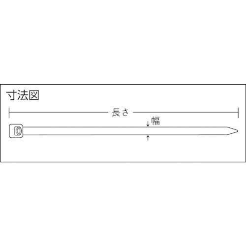 PANDUIT ナイロン結束バンド 耐候性黒 幅3.6×長さ203 (1000本入) PLT2I-M0
