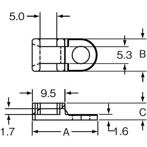 PANDUIT タイアンカー ナチュラル (100個入) TA1S8-C
