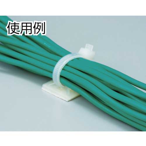 TRUSCO 結束バンド固定具 粘着シート付 幅4.6 100個入 THC-101S