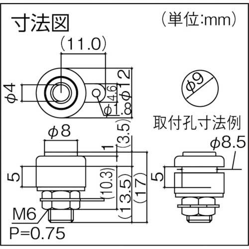 サトーパーツ チップジャック TJ-563 青 5個入 TJ-563-BL