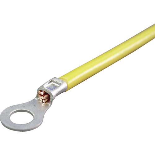 TRUSCO 裸圧着端子 丸形(3個入) スタッド径Φ10.5 全長48.5mm T-R60-10