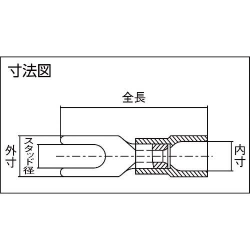 TRUSCO 環境配慮型絶縁被覆付圧着端子先開形φ3.7長さ21.3 (20個入) T-TMEX2Y-3.5