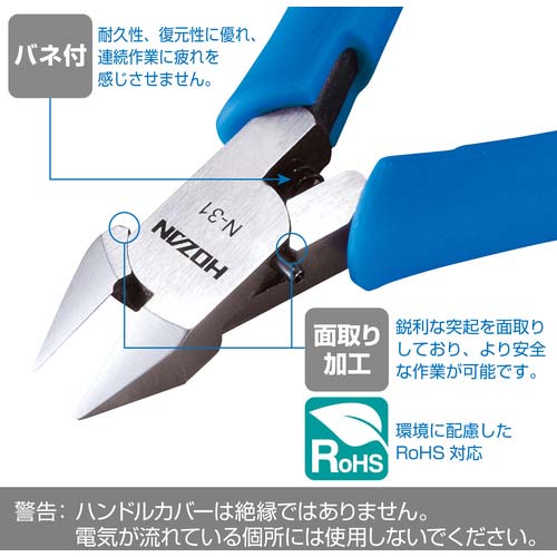 HOZAN ミニチュアニッパー103mm N-31