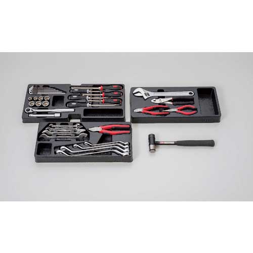 TONE 整備用工具セット ツールセット BX230仕様 レッド 間口508×奥行232×高さ302mm TSS452