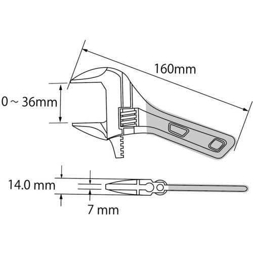 エビ ポケットモンキーレンチ バイオレット 160mm UM36SV