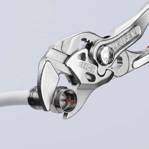 KNIPEX プライヤーレンチ ソフトプラスチックハンドル クロムメッキ 125mm 8603-125