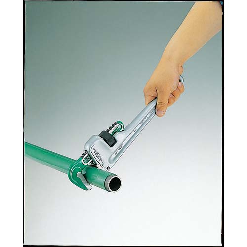 スーパー アルミ製ストレートパイプレンチ(被覆管専用)本体全長:500 AP600N