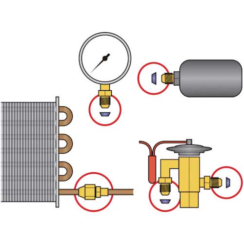 Asada フレア継手漏れ防止パッキン“フレアタイト” 1/4 (10個入) FT0414