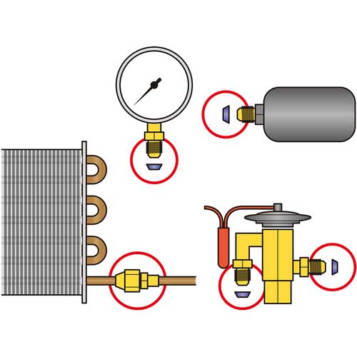 Asada フレア継手漏れ防止パッキン“フレアタイト” 3/8 (10個入) FT0638