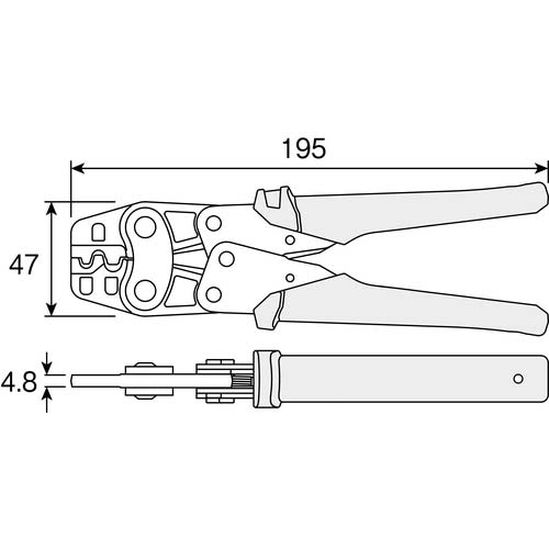 【廃番】HOZAN 圧着工具 リングスリーブ用 P-737