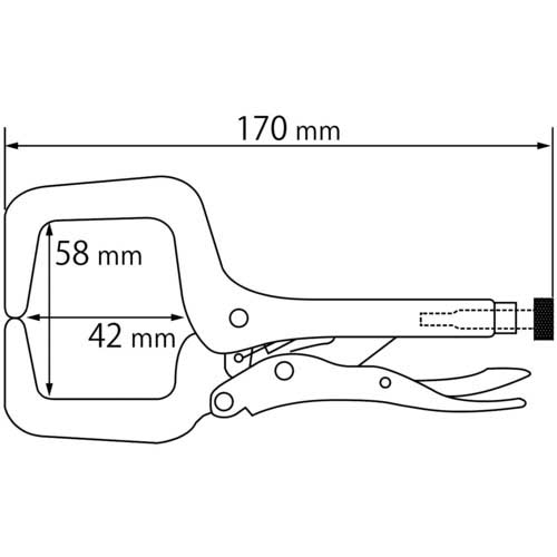 エビ バイスプライヤー C型 165mm VC150N