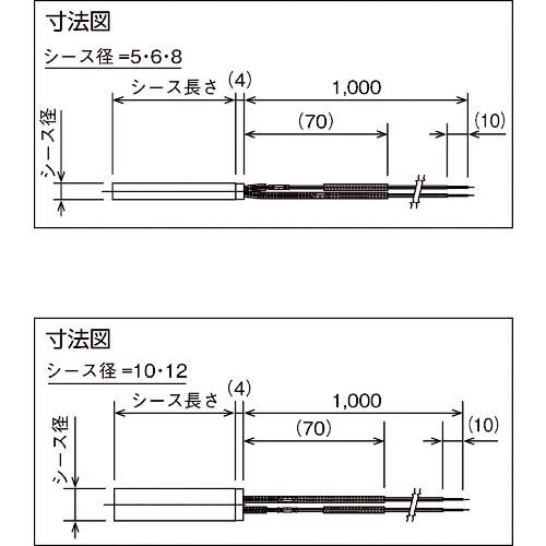 TRUSCO カートリッジヒーターφ10 100L 100V 400W CH1-10100