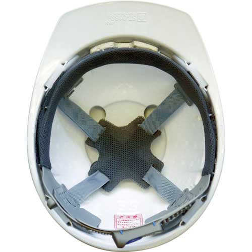 タニザワ ABS製ヘルメット(前ひさし・溝付型)EPA付 白 0169-FZ-W8-J