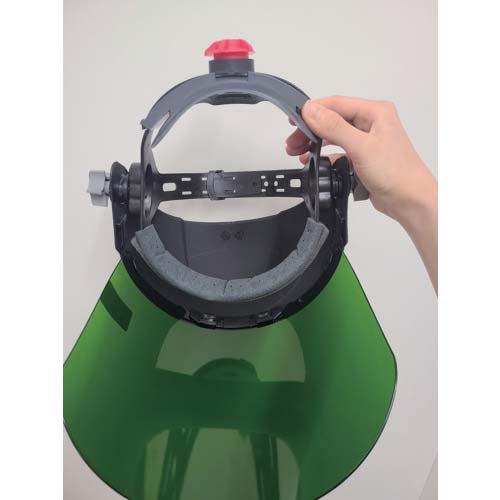 OTOS かぶり型防災面 クリア、グリーン#5 赤外線保護 ジョグダイヤル調節機 F-72C-I-5