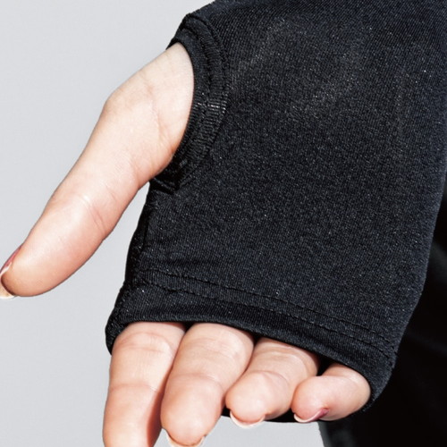 おたふく BT冷感 パワーストレッチ レディースアームカバー ブラック JW-617-BK