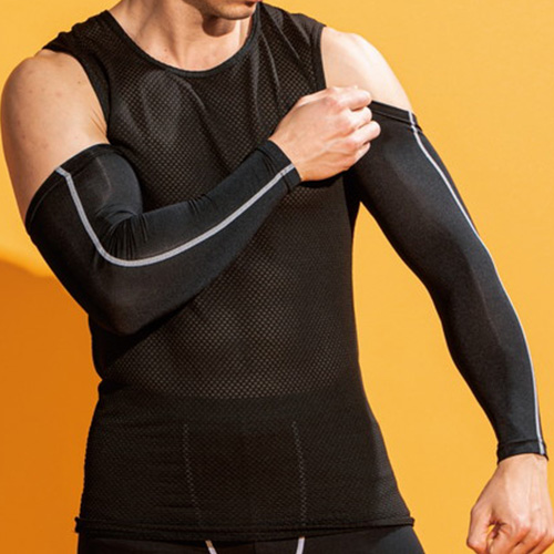 おたふく 冷感 パワーストレッチアームカバー ブラック L JW-618-BK