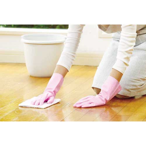 SHOWA 塩化ビニール手袋 ナイスハンドミュー薄手 ピンク Sサイズ NHMIU-SP