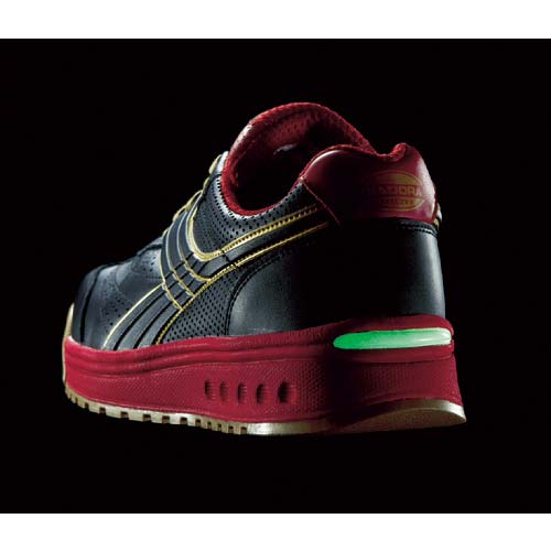 【廃番】ディアドラ DIADORA 安全作業靴 ロビン 黒/白/赤 28.0cm RB213-280