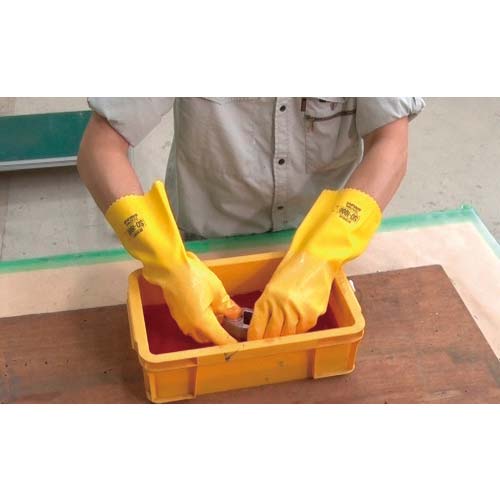 SHOWA ポリウレタン製オールコート裏布付き手袋 SD-1000 イエロー Lサイズ SD-1000-L