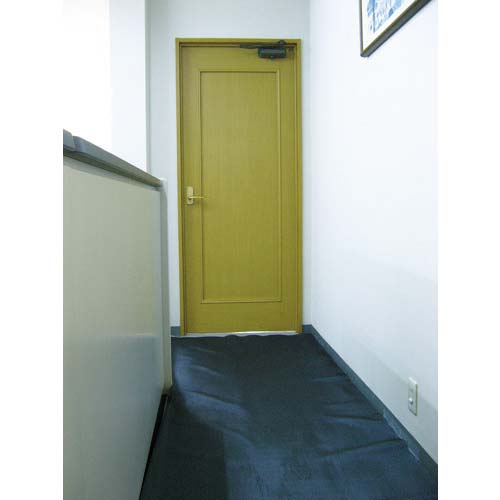 ワニ印 塩ビ養生シート 黒 厚み0.15MM 1M×50M 003080