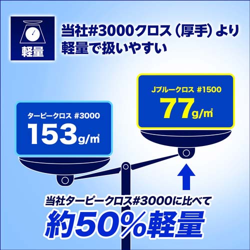 萩原 Jブルークロス(養生シート) 1.81m×50m JCB50