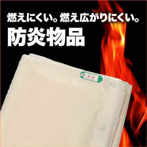 萩原 ターピー 透光防炎シート 半透明 1.8m×3.6m TOBS1836