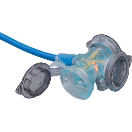 ハタヤ 防雨型2P延長コード5m ブルー FX-053-B